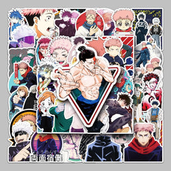 Jujutsu Kaisen Graffiti Stickers Pack - 50pcs for Helmets, Desktops, Walls, DIY Decoration Wholesale (Online Order Only)