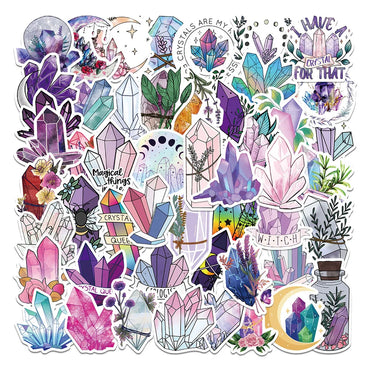 50pcs Cartoon Crystal Graffiti Stickers for Helmets, Walls, DIY Decoration Wholesale (Online Order Only)