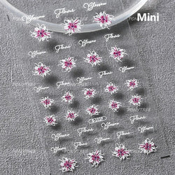 Flowers Blooming Cherry Blossom Sakura Living Peach Branch 5D Soft Relief Spring Adhesive Nail Art Sticker Chic Manicure Decals (ONLINE ORDER ONLY)