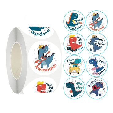 100-500pcs Dinosaur Animals Cartoon Stickers For Kids Classic Toys Sticker Reward Sticker Gift Decoration Label Stationery (ONLINE ORDER ONLY)