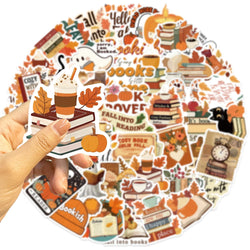 50Pcs Bookish Fall Stickers For Water Laptop Skateboard Computer Luggage Decals Motivational Scrapbook Sticker (ONLINE ORDER ONLY)