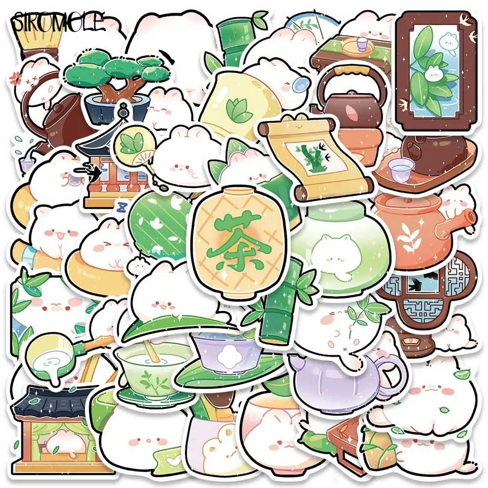 Bamboo Forest Cartoon Stickers for Kids - Laptop, Skateboard, Suitcase Decals (Online Order Only)