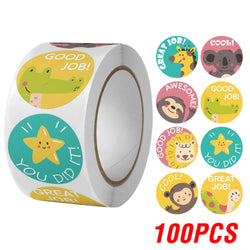 100-500pcs Cartoon Animation Children's Toy Sticker School Classroom Training Motivational Stickers Stationery Labels (ONLINE ORDER ONLY)