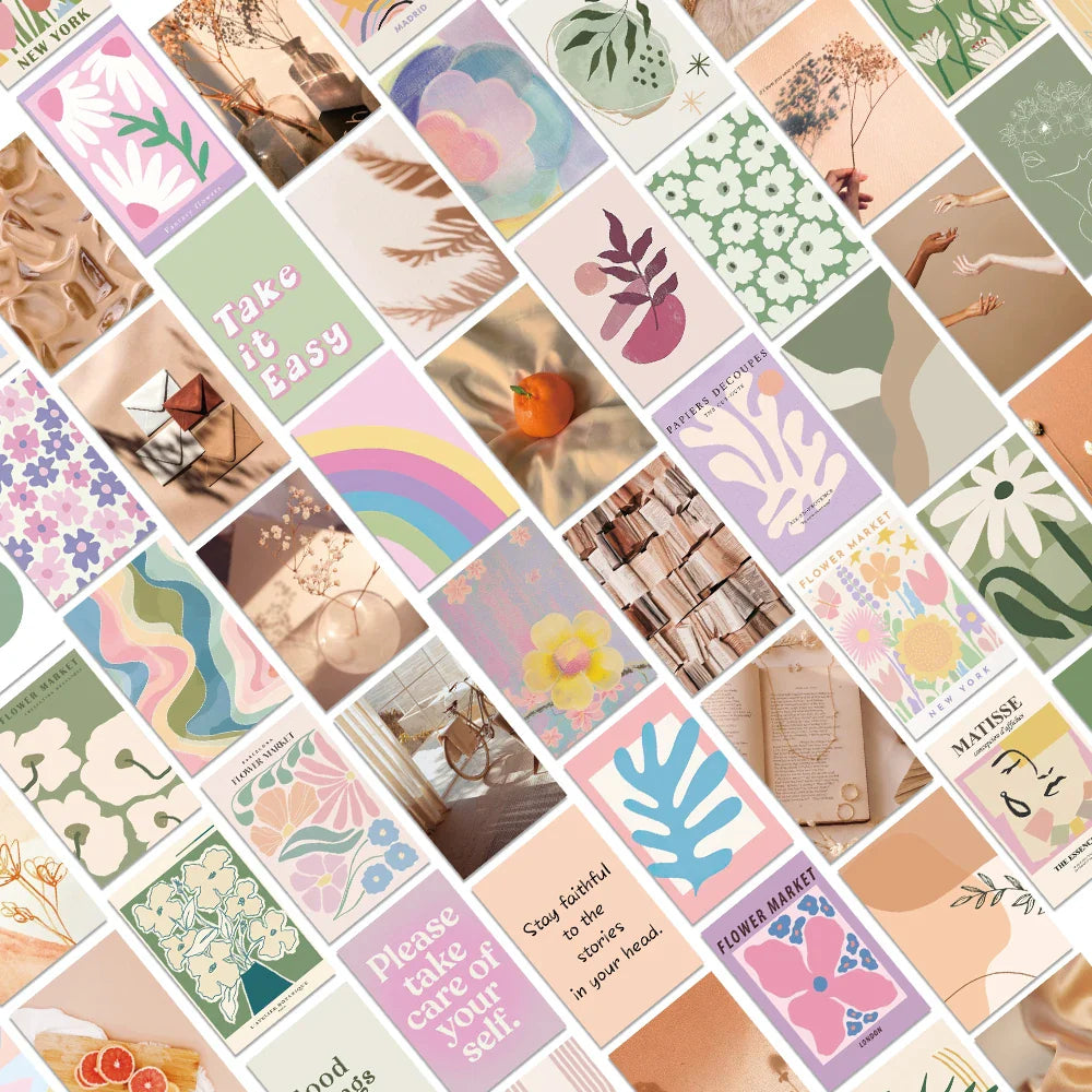 50pcs Danish Journal Landscape DIY Aesthetic Decorative Stickers for Children Stationery (ONLINE ORDER ONLY)