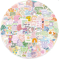 10/30/50/100PCS Cute Girls Danish Pink Inspirational Stickers Ins Cartoon Decal Toy DIY Phone Motorcycle Bike Guitar Car Sticker (ONLINE ORDER ONLY)