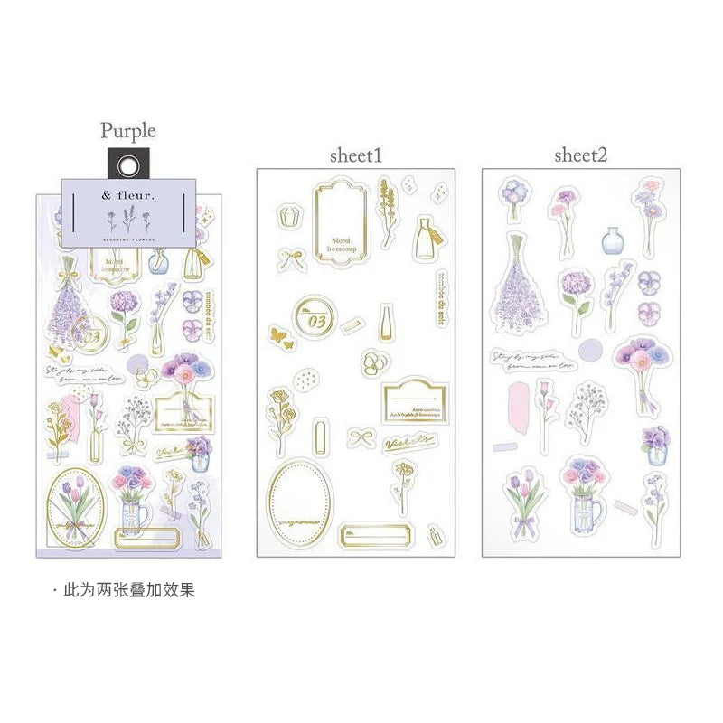 2pcs Japanese Cute Bear Strawberry Flower Landscaping Stickers Scrapbooking Junk Journal Planner Collage Material Stationery (ONLINE ORDER ONLY)