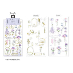 2pcs Japanese Cute Bear Strawberry Flower Landscaping Stickers Scrapbooking Junk Journal Planner Collage Material Stationery (ONLINE ORDER ONLY)