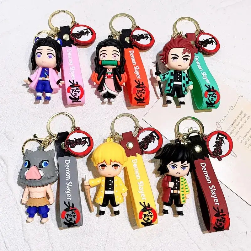 Demon Slayer Keychains: Cute Anime Car & Bag Pendant Accessories (ONLINE ORDER ONLY)