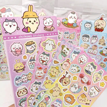 20Sheets Mix Kawaii Chiikawa Anime Stickers Cute Hand Acount  Suitcase Phone Case Laptop Stickers Kids Toys Gifts (Online Order Only)