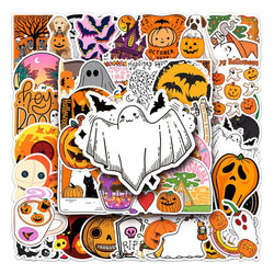 Halloween Cartoon Stickers: Ghost Pumpkin Decals for Kids - 10/30/50pcs (Online Order Only)