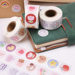 100-500pcs Round Cartoon Toys Animal stickers for kids Teacher Reward Encourage Sticker Office Stationery for Children 1inch (ONLINE ORDER ONLY)