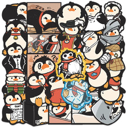 50pcs Funny Cute Cartoon Animals Penguin Stickers Waterproof Graffiti For Luggage Laptop Guitar Phone Fridge Skateboard Decals (Online Order Only)