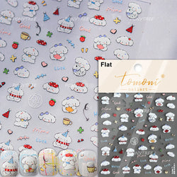 Cat House Snow Tree Window Fish Star Shiny Snowman Duck 5D Self Adhesive Nail Art Stickers Hat Apple Rhinestone Manicure Decals (ONLINE ORDER ONLY)