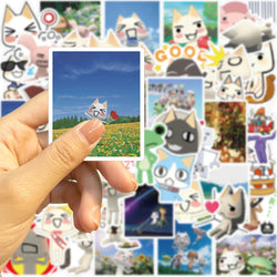 50Pcs Inoue Toro Cat Stickers Funny Kawaii Cartoon Cute Meme Sticker Vinyl Waterproof Graffiti Decal for Laptop Phone Guitar (ONLINE ORDER ONLY)