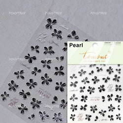 Retro Mini Flower Vintage Leaves Hot Stamping Petal Daisy Delicate Chic Self Adhesive Nail Art Stickers Manicure Decal Wholesale (ONLINE ORDER ONLY)