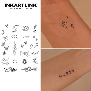 Mini pattern Temporary Tattoo,Lasts To 15 Days New Technology Magic Waterproof Semi Permanent Sticker. (Online Order Only)