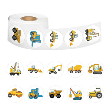 100-500pcs Engineering vehicle Stickers Cute Handmade Stickers Party Gifts Decorative Labels Scrapbook Stationery Stickers (Online Order Only)