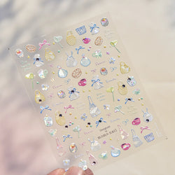 Cute Dream Catcher Net Bag Water Cup Woven Mesh Star Dreamy Bowknot Butterfly Embossed Adhesive Nail Art Sticker Manicure Decal (ONLINE ORDER ONLY)