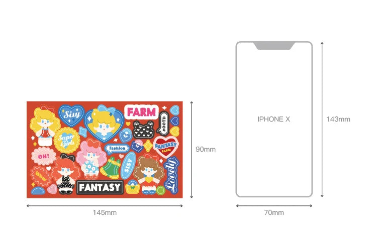 10pcs/lot Fantasy Farm Series Scene Stickers Kawaii Journal Decorative Stickers Idol Card Planner Scrapbooking Album Stationery (ONLINE ORDER ONLY)