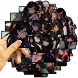10/30/50pcs Cool Retro Dark Anime Girl Stickers Decals Laptop Skateboard Phone Suitcase Diary Fridge Decoration Sticker Toys (ONLINE ORDER ONLY)