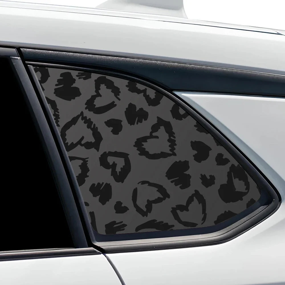 Universal Leopard Print  Heart Shape Sticker for Car Window Decoration Suitable  All Vehicles Accessories Waterproof Vinyl Decal (ONLINE ORDER ONLY)