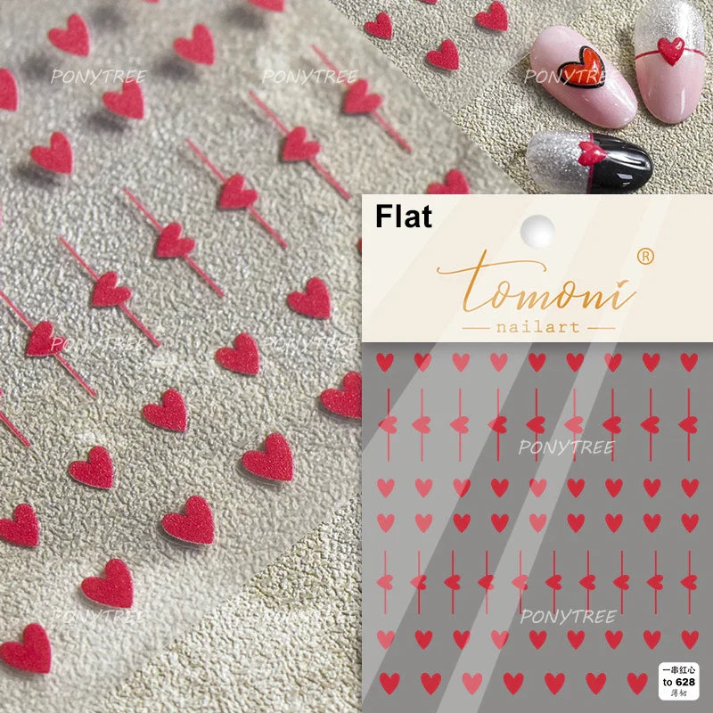 Graffiti Line Love Heart Cool Personal Hollow Out English Letter Y2k Self Adhesive Nail Art Decorations Sticker Manicure Decals (ONLINE ORDER ONLY)