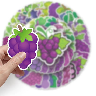 10/50PCS Green Grape Fruit Sticker DIY Phone Laptop Luggage Skateboard Graffiti Decals Fun for Kid Toys (ONLINE ORDER ONLY)