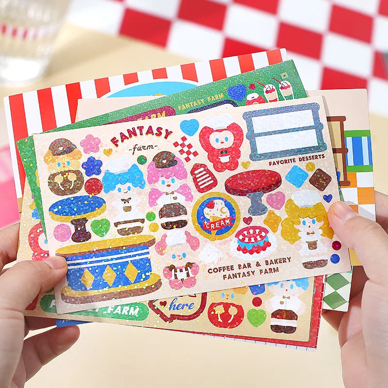 10pcs/lot Fantasy Farm Series Scene Stickers Kawaii Journal Decorative Stickers Idol Card Planner Scrapbooking Album Stationery (ONLINE ORDER ONLY)