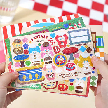 10pcs/lot Fantasy Farm Series Scene Stickers Kawaii Journal Decorative Stickers Idol Card Planner Scrapbooking Album Stationery (ONLINE ORDER ONLY)