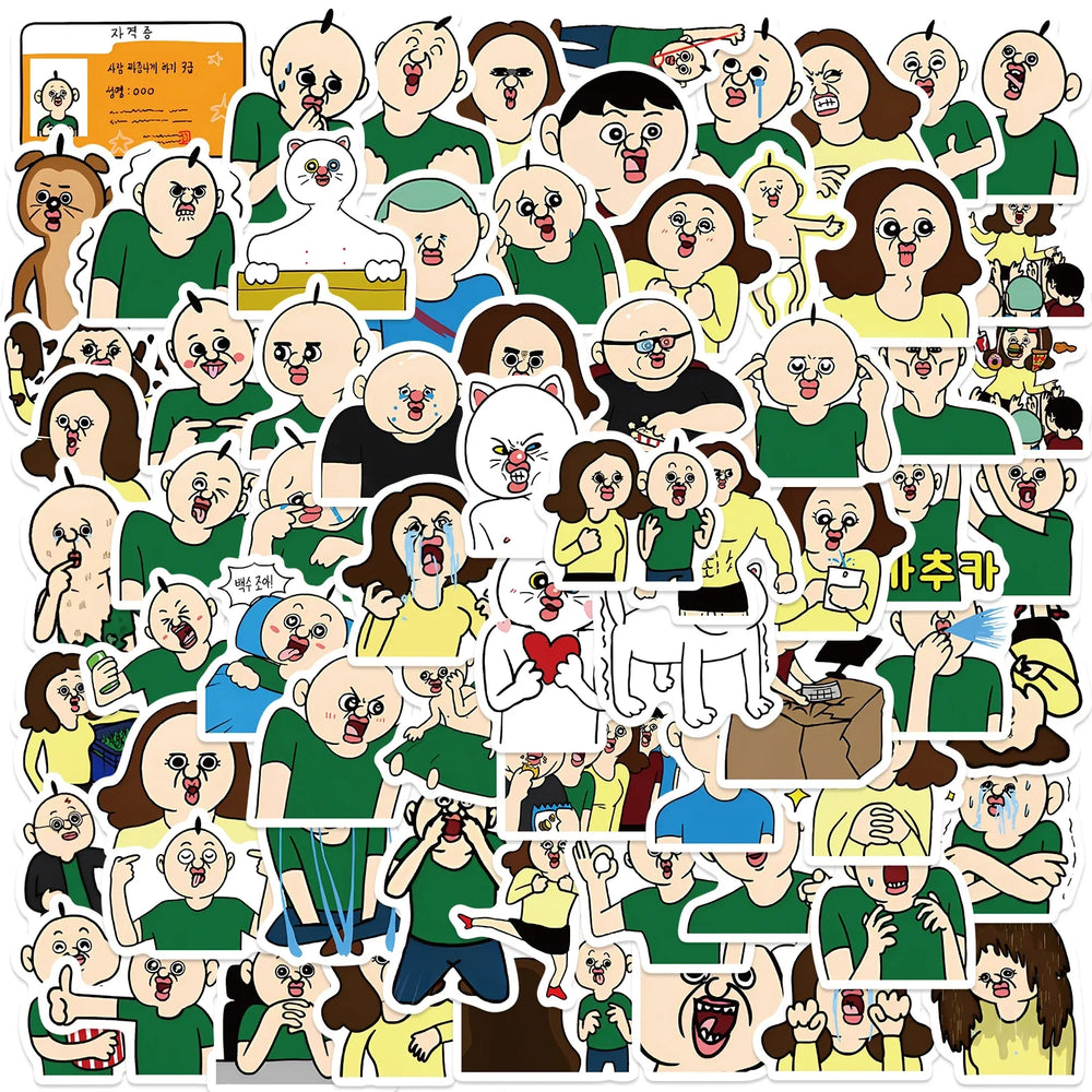 73pcs Cute Cartoon Bang Bang Tang Tang Stickers for Kids Funny Waterproof Decals DIY Phone Laptop Stationery Kawaii Sticker Toys (ONLINE ORDER ONLY)