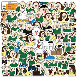 73pcs Cute Cartoon Bang Bang Tang Tang Stickers for Kids Funny Waterproof Decals DIY Phone Laptop Stationery Kawaii Sticker Toys (ONLINE ORDER ONLY)