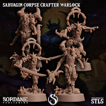3D Printed Sordane Publishing Sahuagin Corpse Crafter Warlock Monster Mayhem II 28 32mm D&D (Online Only)