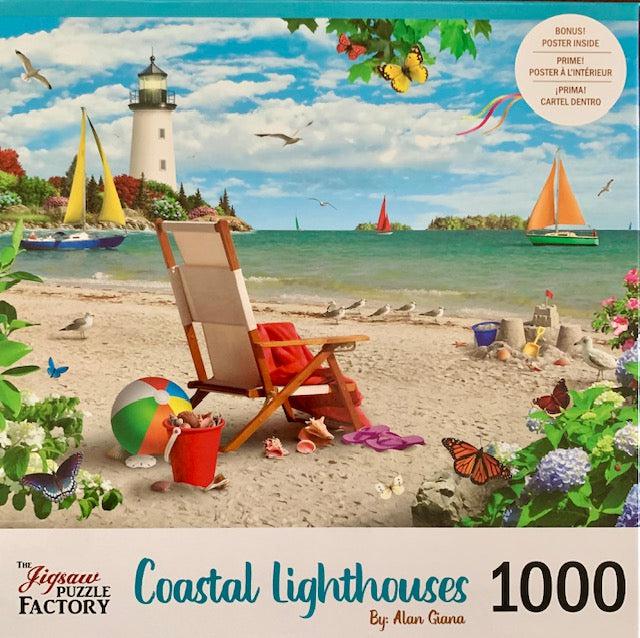 Sail into Summer Costal Lighthouses 1000 Piece Jigsaw Puzzle Leap Year (ONLINE ORDER ONLY)