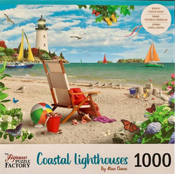Sail into Summer Costal Lighthouses 1000 Piece Jigsaw Puzzle Leap Year (ONLINE ORDER ONLY)