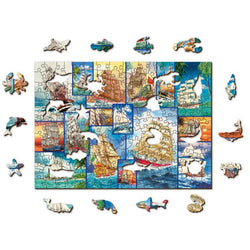 Sailing Ships 200 Piece Wood Jigsaw Puzzle Wooden City (ONLINE ORDER ONLY)