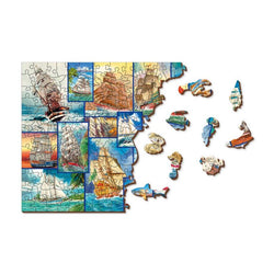 Sailing Ships 505 Piece Wood Jigsaw Puzzle Wooden City (ONLINE ORDER ONLY)