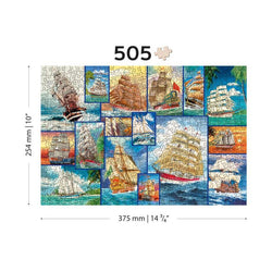 Sailing Ships 505 Piece Wood Jigsaw Puzzle Wooden City (ONLINE ORDER ONLY)