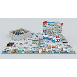 Sailing Ships Vintage Stamps 500 Piece Jigsaw Puzzle Eurographics (ONLINE ORDER ONLY)