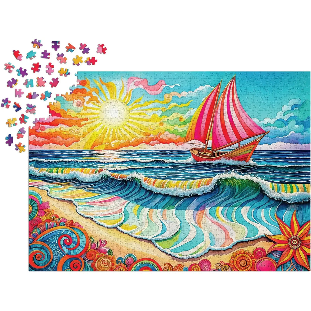 Sailing at Sunrise 1000 Piece Jigsaw Puzzle Enjoy (ONLINE ORDER ONLY)