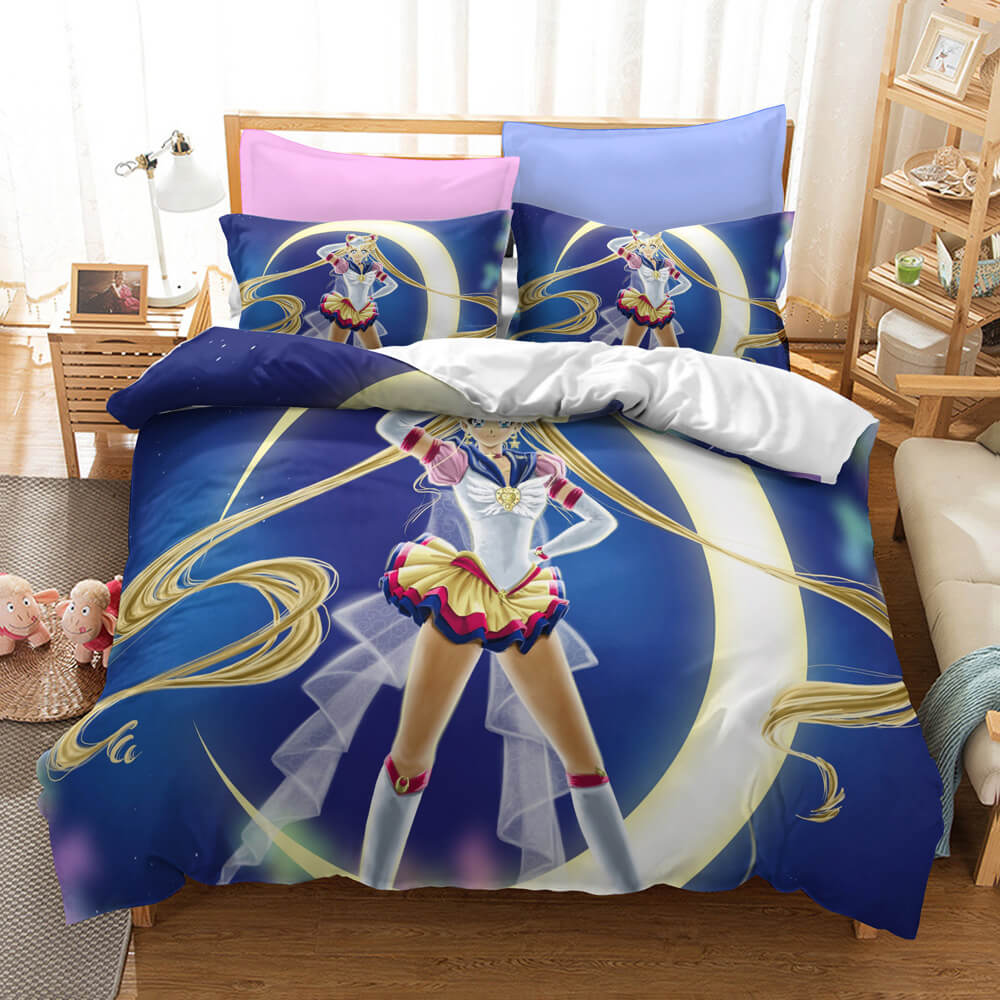 Anime Sailor Moon Pattern Bedding Set Quilt Covers (Online Order Only)