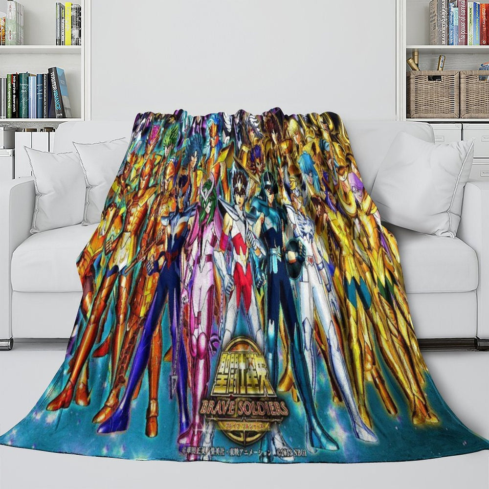 Saint Seiya Blanket Flannel Fleece Throw Room Decoration (Online Order Only)
