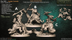 3D Printed Artisan Guild Gurun Salamander Riders Swamp Gurunda 28mm 32mm (Online Only)
