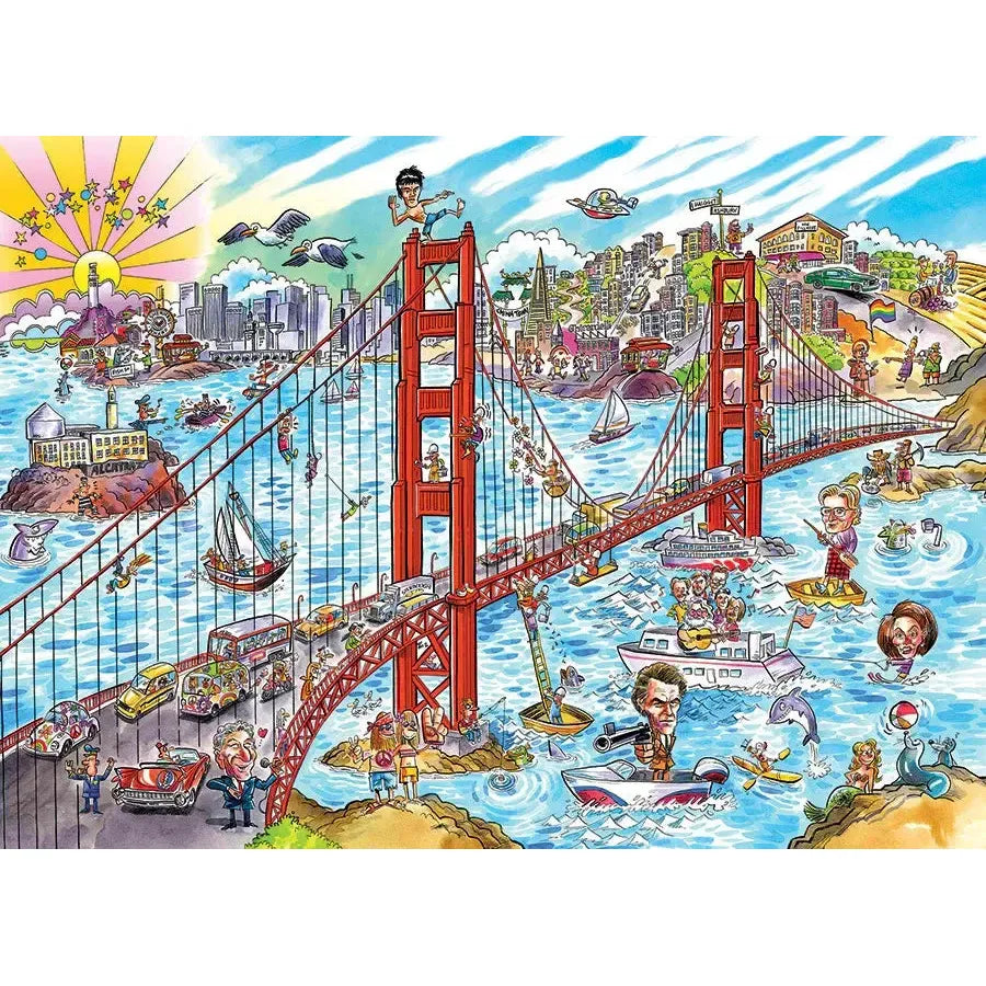 San Francisco Doodle Town 1000 Piece Jigsaw Puzzle Cobble Hill (ONLINE ORDER ONLY)