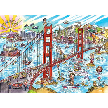 San Francisco Doodle Town 1000 Piece Jigsaw Puzzle Cobble Hill (ONLINE ORDER ONLY)