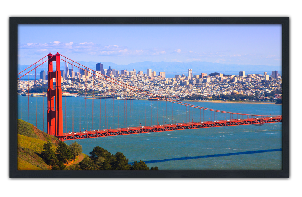 Professionally Framed San Francisco California Golden Gate Bridge Skyline High-Resolution Panoramic Photo 12x22 Wall Art (ONLINE ORDER ONLY)