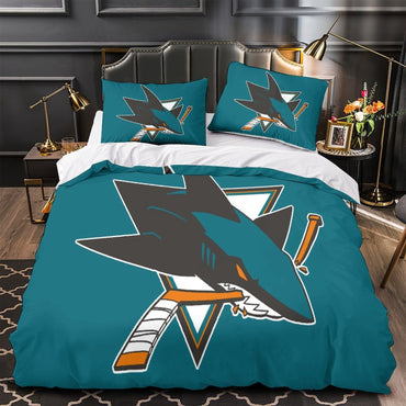 San Jose Sharks Bedding Set Quilt Duvet Cover Without Filler (Online Order Only)