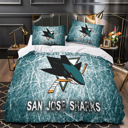 San Jose Sharks Bedding Set Quilt Duvet Cover Without Filler (Online Order Only)