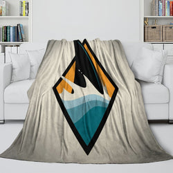San Jose Sharks Blanket Flannel Throw Kids Room Decoration (Online Order Only)
