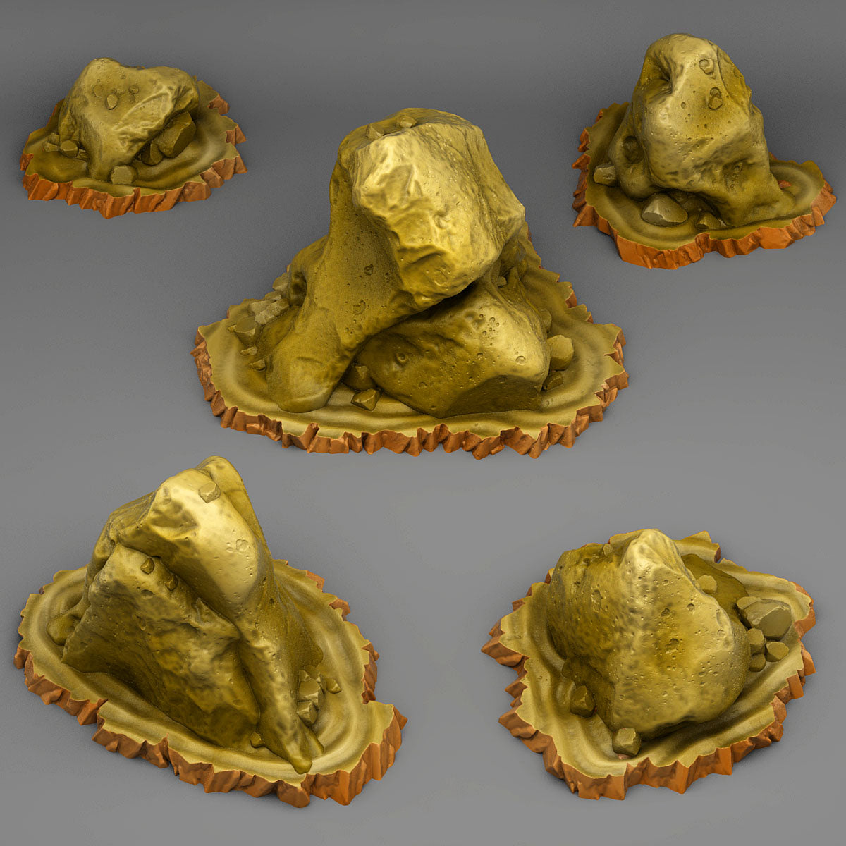 3D Printed Fantastic Plants and Rocks Sand Rocks 28mm - 32mm D&D Wargaming (Online Only)