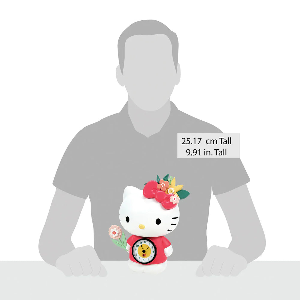 Sanrio Hello Kitty Flower Desktop Clock Statue (Online Order Only)